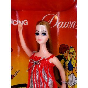 DANCING DAWN Silver Dress Red Fringe 1970 Rare Tiawan 0520-0001 NIB Sealed